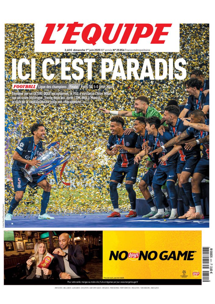 Ahsoka 🇨🇷 (@ahsokaoff) on Twitter photo FINALE
PARIS EST CHAMPION D’EUROPE !
Au terme d’une performance historique, le PSG écrase l’Inter Milan 5-0 et décroche enfin sa première étoile 🌟
CHAMPION MON FRÈRE ! ❤️💙 FINALE
PARIS EST CHAMPION D’EUROPE !
Au terme d’une performance historique, le PSG écrase l’Inter Milan 5-0 et décroche enfin sa première étoile 🌟
CHAMPION MON FRÈRE ! ❤️💙