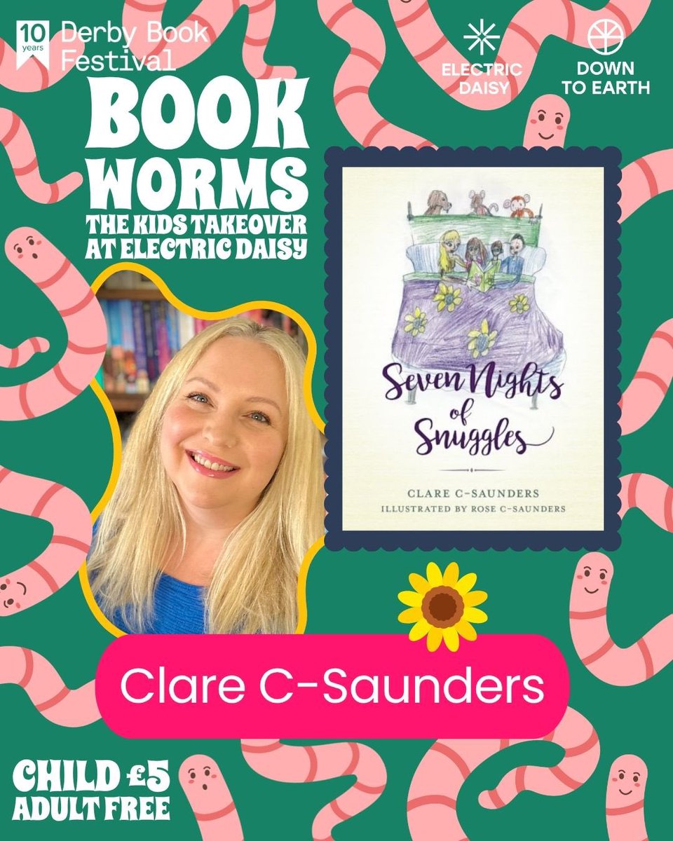Clare Cunliffe-Saunders. Author/VOA (@mediaclare) on Twitter photo Pleased to have been invited back to Book Worms with <a href="/DerbyBookFest/">Derby Book Festival</a> August 7th, 10am-3pm at Electric Daisy - Derby.
Come along for a great family day out. Bookish fun, author readings & signings, craft activities & food stands plus lots more!
#Derbyshire #books #familydayout Pleased to have been invited back to Book Worms with <a href="/DerbyBookFest/">Derby Book Festival</a> August 7th, 10am-3pm at Electric Daisy - Derby.
Come along for a great family day out. Bookish fun, author readings & signings, craft activities & food stands plus lots more!
#Derbyshire #books #familydayout