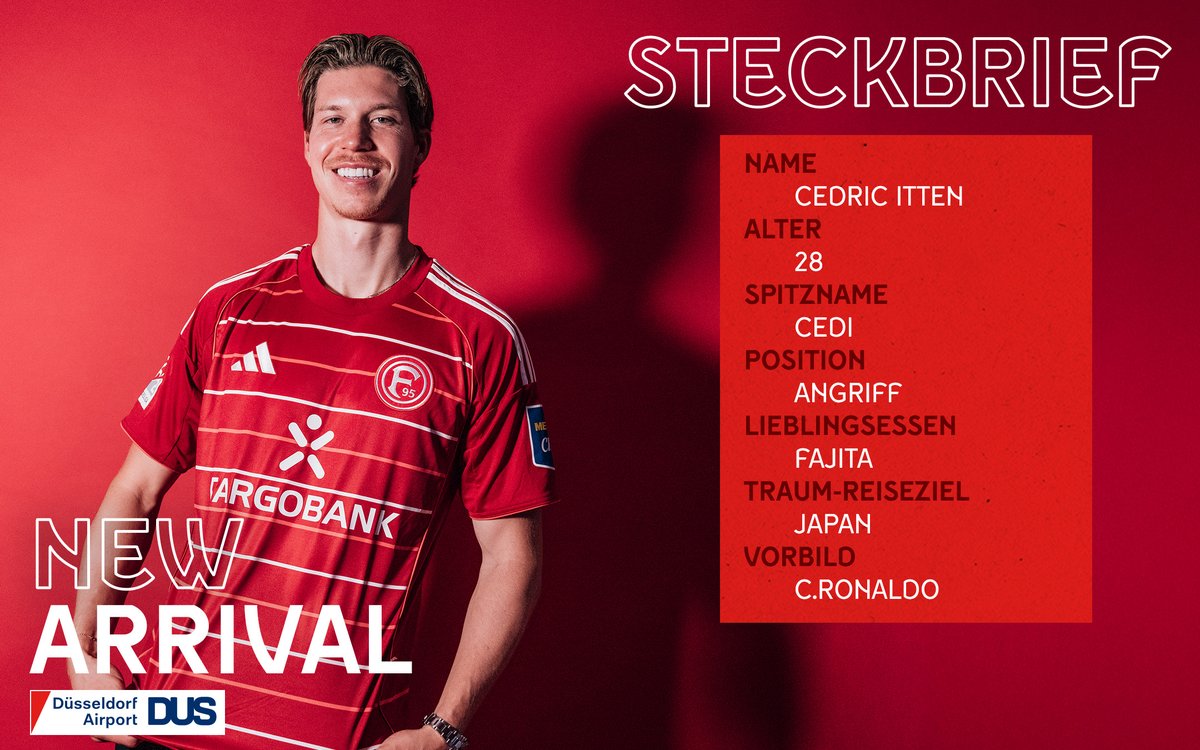 f95's tweet image. 🆕 New Arrival 👉 Das ist Cedric #Itten 👀

#f95 | 🔴⚪️ | @dusairport