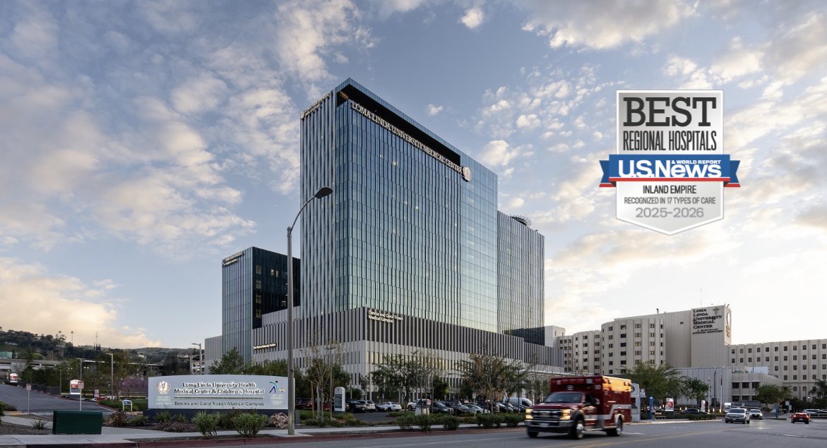 Loma Linda U. Health (@lluhealth) on Twitter photo LLU Medical Center is the 2025-2026 Best Hospital in the Riverside-San Bernardino metro area by U.S. News and World Report <a href="/usnews/">U.S. News & World Report</a>! 🏆
We are among the elite 13% of all 4,400 U.S. hospitals that earned a #BestHospitals designation.
👉 Read more: bit.ly/45qmyBW LLU Medical Center is the 2025-2026 Best Hospital in the Riverside-San Bernardino metro area by U.S. News and World Report <a href="/usnews/">U.S. News & World Report</a>! 🏆
We are among the elite 13% of all 4,400 U.S. hospitals that earned a #BestHospitals designation.
👉 Read more: bit.ly/45qmyBW