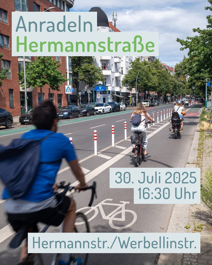 Hermannstr4alle (@hermannstr4alle) on Twitter photo Der 2. Abschnitt der #ProtectedBikeLane auf der #Hermannstraße ist fertig – und kann sich sehen lassen! Kommt morgen zum gemeinsamen Anradeln & zeigt: Wir wollen mehr davon! Danke ans #Bezirksamt und <a href="/derjochen/">Jochen Biedermann</a>! Nun gilt: Der 3. Abschnitt darf nicht a <a href="/SenMVKUBerlin/">Senatsverwaltung MVKU Berlin</a> scheitern! Der 2. Abschnitt der #ProtectedBikeLane auf der #Hermannstraße ist fertig – und kann sich sehen lassen! Kommt morgen zum gemeinsamen Anradeln & zeigt: Wir wollen mehr davon! Danke ans #Bezirksamt und <a href="/derjochen/">Jochen Biedermann</a>! Nun gilt: Der 3. Abschnitt darf nicht a <a href="/SenMVKUBerlin/">Senatsverwaltung MVKU Berlin</a> scheitern!