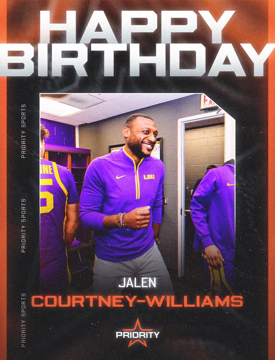 Priority Sports (@prioritysports) on Twitter photo Wishing <a href="/CoachJCwilliams/">Jalen Courtney-Williams</a> a very happy birthday! 🥳 Wishing <a href="/CoachJCwilliams/">Jalen Courtney-Williams</a> a very happy birthday! 🥳