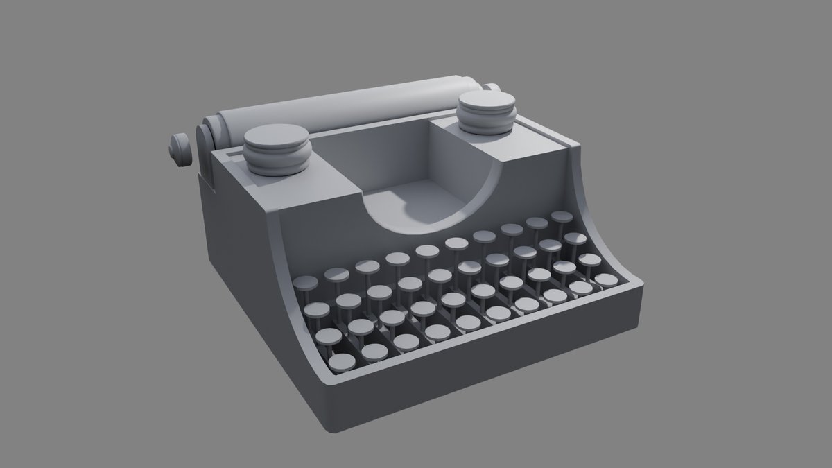 「タイプライター」モデリング中です
#3DCG
