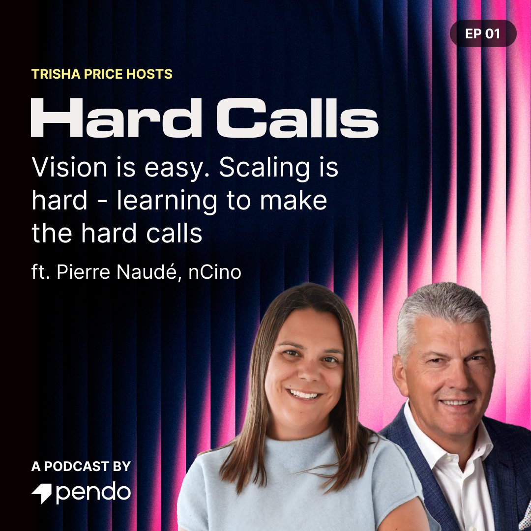 🚨 New podcast: Hard Calls ep. 1 is live!

Trisha Price sits down with <a href="/ncino/">nCino</a>'s Pierre Naudé to reflect on pivotal leadership moments:
• Scaling from 7 → IPO 🌍
• Knowing when to add structure
• Building a 'whole product' mindset

🎧 Listen now: bit.ly/4kZMMja