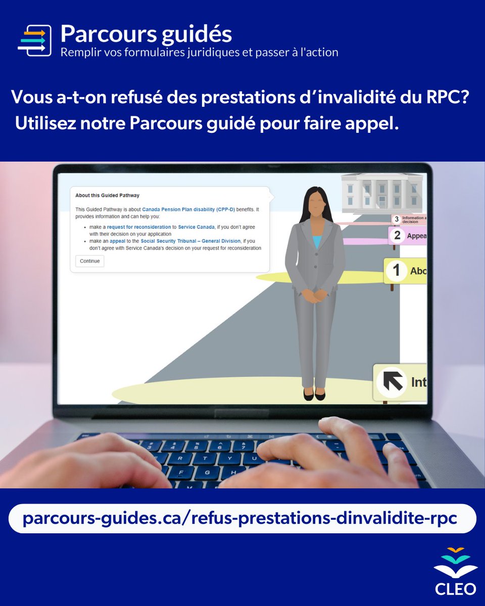 Vous a-t-on refusé des prestations d’invalidité du RPC?

Utilisez notre Parcours guidé pour faire appel.

parcours-guides.ca/refus-prestati…
