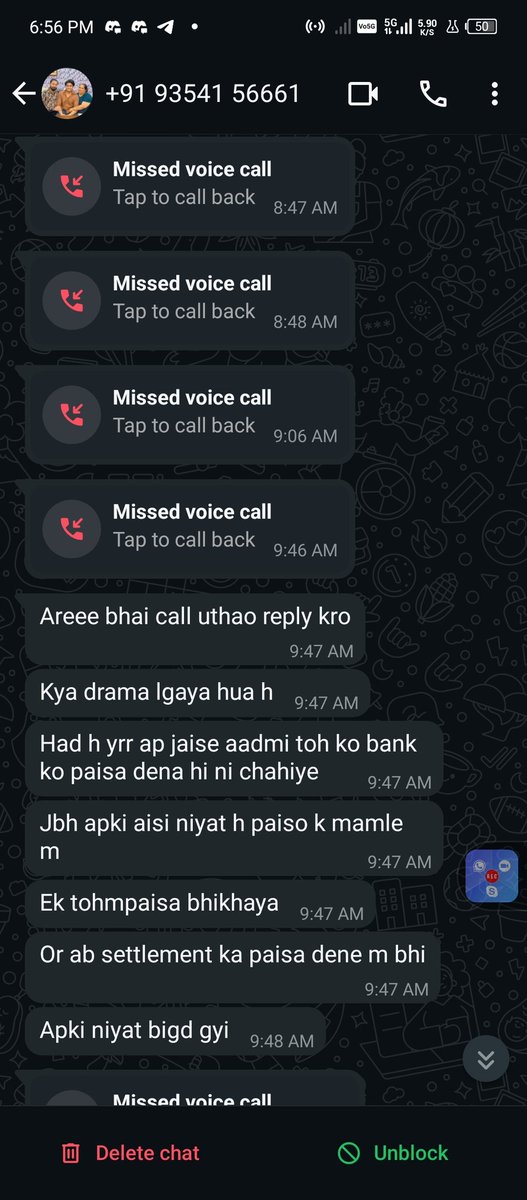 therightguy0708's tweet photo. @IDFCFIRSTBank @RBI @nsitharamanoffc I have a personal loan ending with 20999 on which I've defaulted due to unprecedented financial issues. Your agency took the settlement letter without my knowledge and now they're threatening to physically violate me, rape me and abusing me https://t.co/ZhEZvT3b8c