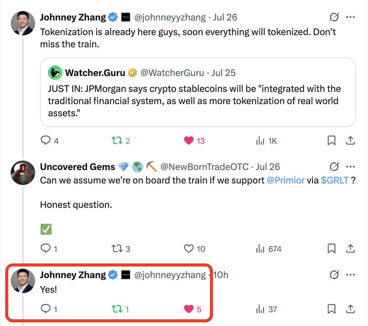 NewBornTradeOTC's tweet image. $GRLT #tokenizeeverything #tokenizerealestate @Primior @johnneyyzhang @YourMotherGaia