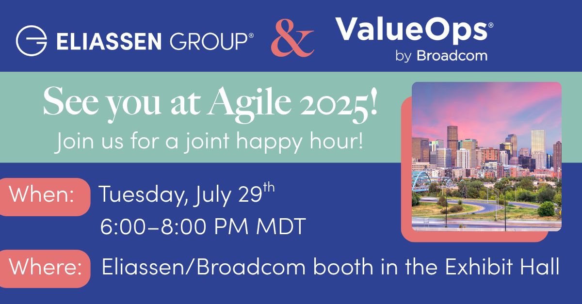 Eliassen Group and Broadcom are co-sponsoring at Agile Alliance 2025! Stop by our booth to connect with our team and explore how we’re helping organizations accelerate Agile transformation, from Strategy to Execution: Optimized.

agilealliance.org/agile2025/

#Agile2025