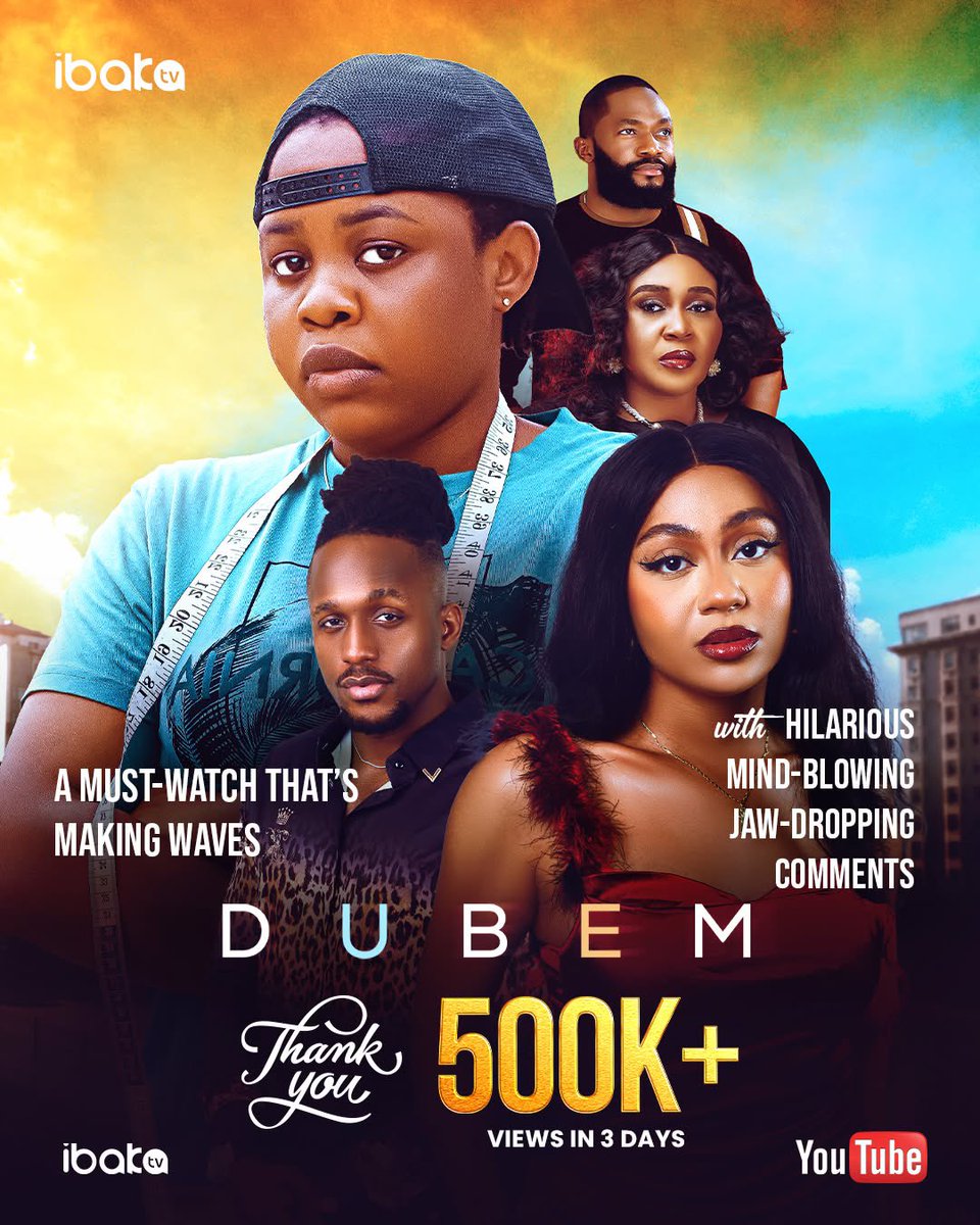 Mz__Mo's tweet photo. Thank you so much to every 500k + of you who have watched DUBEM!
If you havenโt watched, please click the link -
https://t.co/kDxOpRzOx6
#AMoFakoredeFilm #DUBEM https://t.co/P0RKjpG0PQ