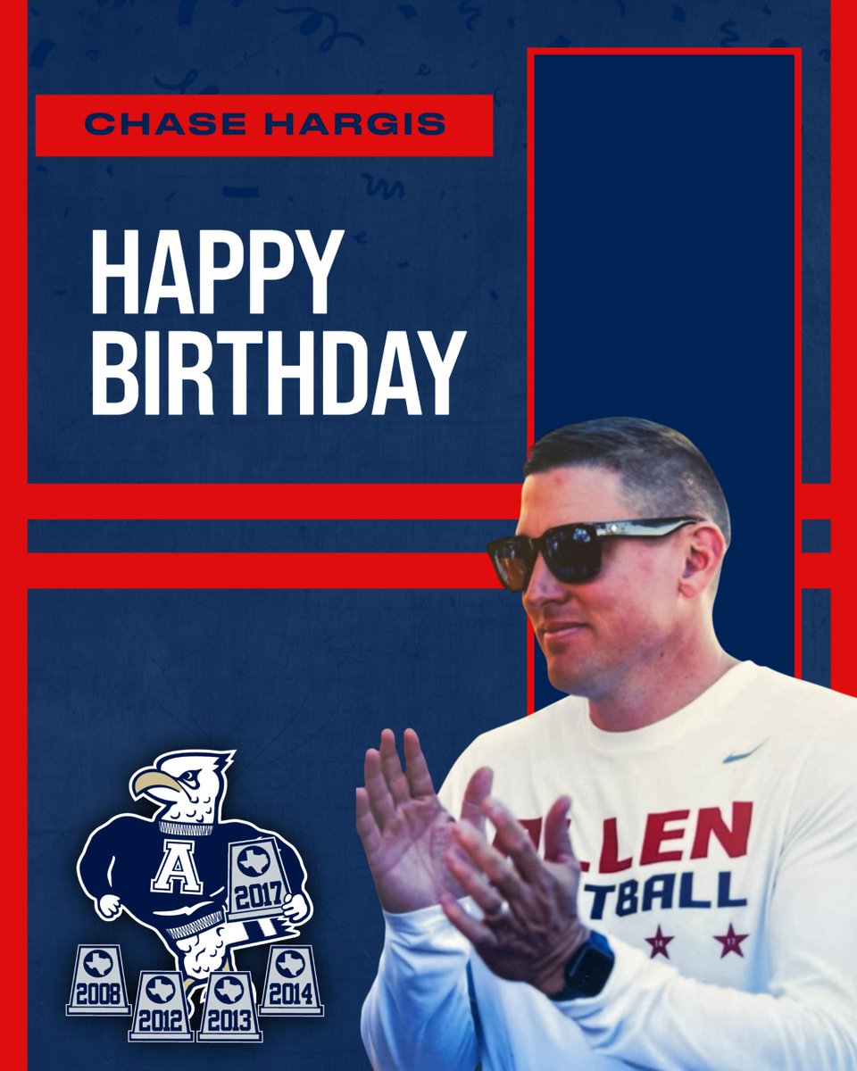 Allen ISD Athletics (@alleneaglesath) on Twitter photo H๐
ฐ๏ธppy Birthday Coach Hargis! ๐
<a href="/alleneaglesfb/">Allen Eagles Football โญ๏ธโญ๏ธโญ๏ธโญ๏ธโญ๏ธ</a> H๐
ฐ๏ธppy Birthday Coach Hargis! ๐
<a href="/alleneaglesfb/">Allen Eagles Football โญ๏ธโญ๏ธโญ๏ธโญ๏ธโญ๏ธ</a>