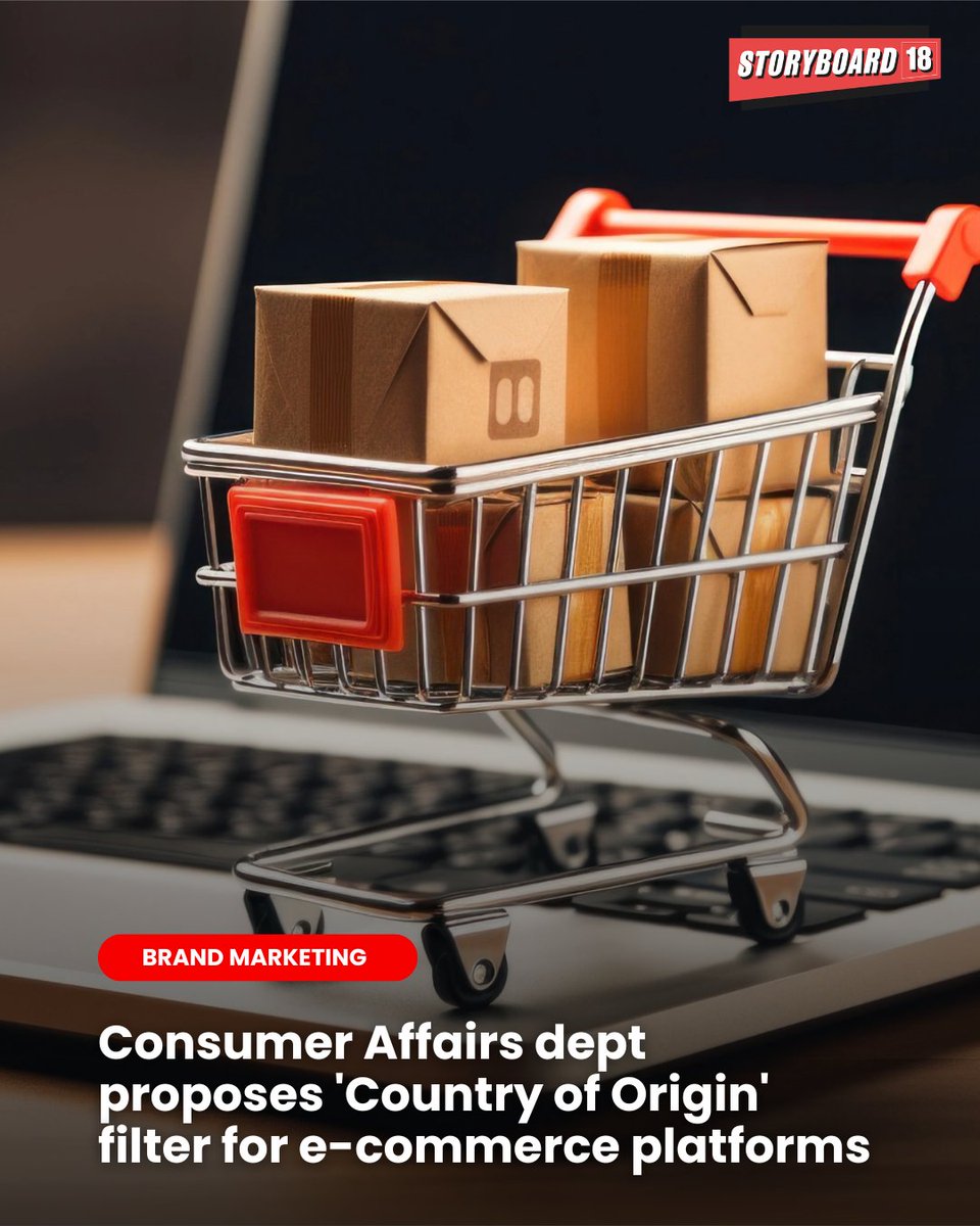 Storyboard18_'s tweet photo. The Department of Consumer Affairs has proposed that e-commerce platforms add a 'country of origin' filter to their websites and apps, aiming to help consumers make faster, more informed choices ahead of the festive shopping season.
https://t.co/eVLrSTwHTF
#brand #marketing #ecommerce