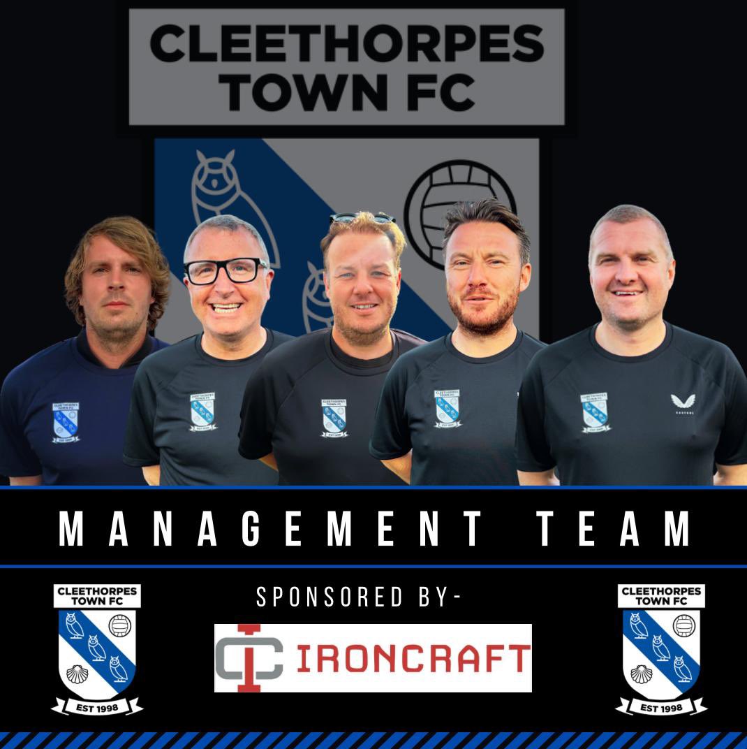 Clee Town 35s are delighted to announce our management team for our first campaign in the Lincolnshire over 35s league

Between them, there is a wealth of experience both on and off the field

A big Thankyou to the guys at Ironcraft for agreeing to sponsor the management team 🤝🏽