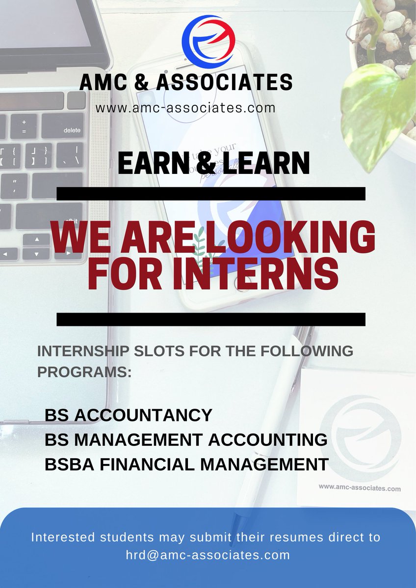 AMC_CPAs's tweet image. Are you passionate, driven, and ready to grow your career? 

You may send your resumes direct to hrd@amc-associates.com

Interested applicants for Junior Accounting Associate may click the link below:
ph.jobstreet.com/job/86102388

Apply now and take  the next step in your journey!