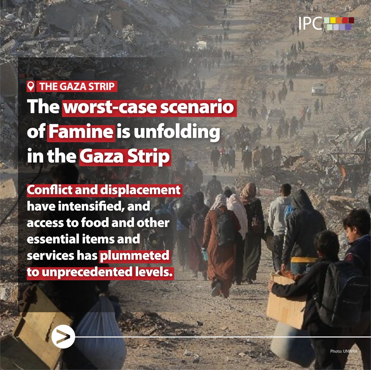 United Nations (@un) on Twitter photo The worst-case scenario of famine is now unfolding in Gaza.
Widespread starvation, malnutrition & disease are driving a rise in hunger-related deaths amid relentless conflict, mass displacement & severely restricted humanitarian access.
ipcinfo.org/fileadmin/user… via <a href="/theIPCinfo/">The Integrated Food Security Phase Classification</a> The worst-case scenario of famine is now unfolding in Gaza.
Widespread starvation, malnutrition & disease are driving a rise in hunger-related deaths amid relentless conflict, mass displacement & severely restricted humanitarian access.
ipcinfo.org/fileadmin/user… via <a href="/theIPCinfo/">The Integrated Food Security Phase Classification</a>