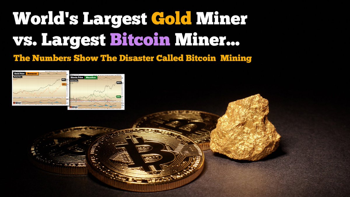 SRSroccoReport's tweet image. THE LARGEST GOLD MINER vs. THE LARGEST BITCOIN MINER: The Numbers Show The Disaster Called Bitcoin Mining

Video Report: srsroccoreport.com/the-largest-go…

Why Subscribe: srsroccoreport.com/why-subscribe/