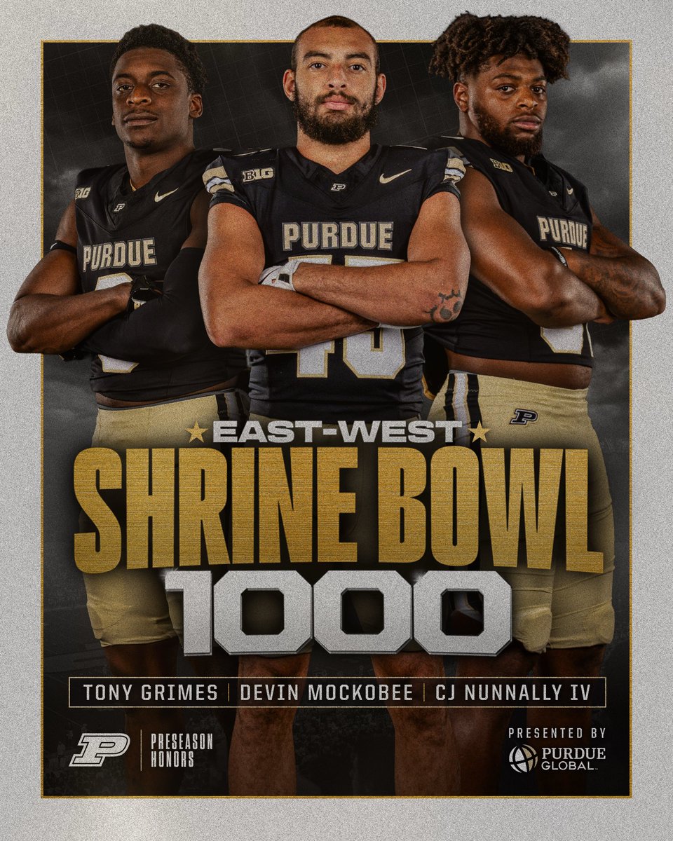 Representing Purdue on the <a href="/ShrineBowl/">East-West Shrine Bowl</a> 1000 ✍️