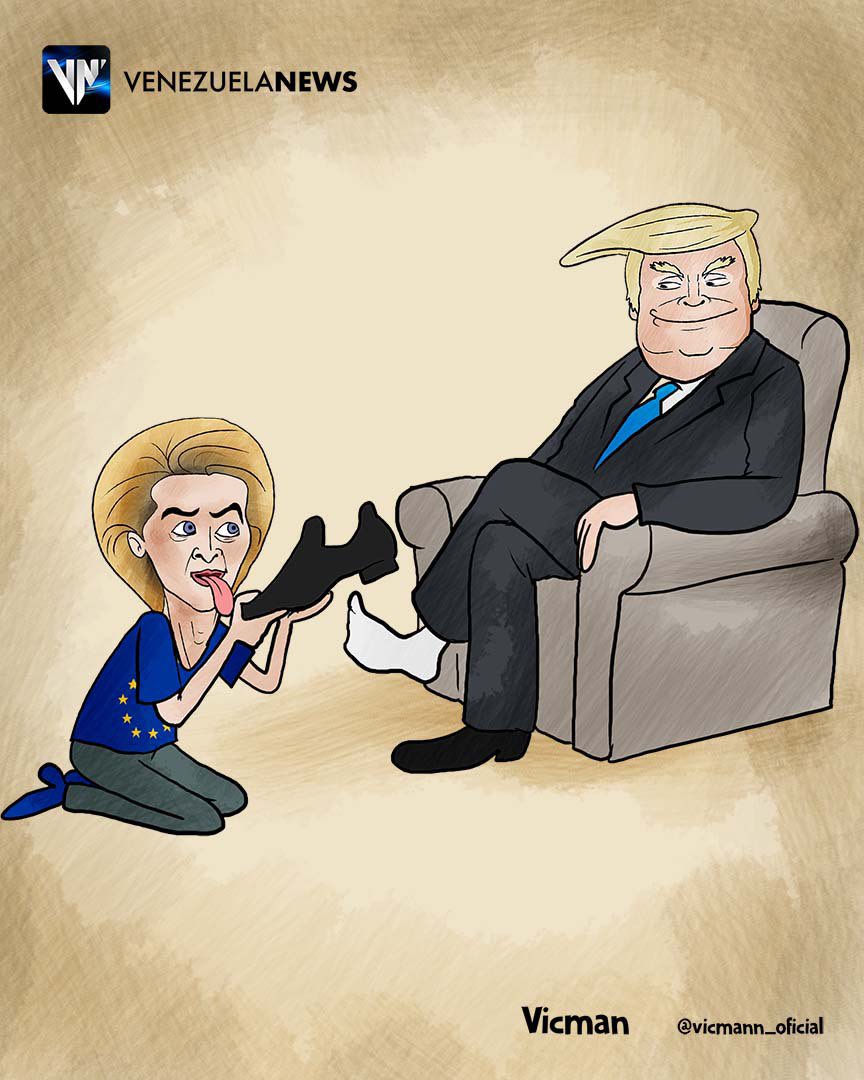 Lástima que quitaron la parte, donde le besa los pies... Se veía tan Unión Europea!