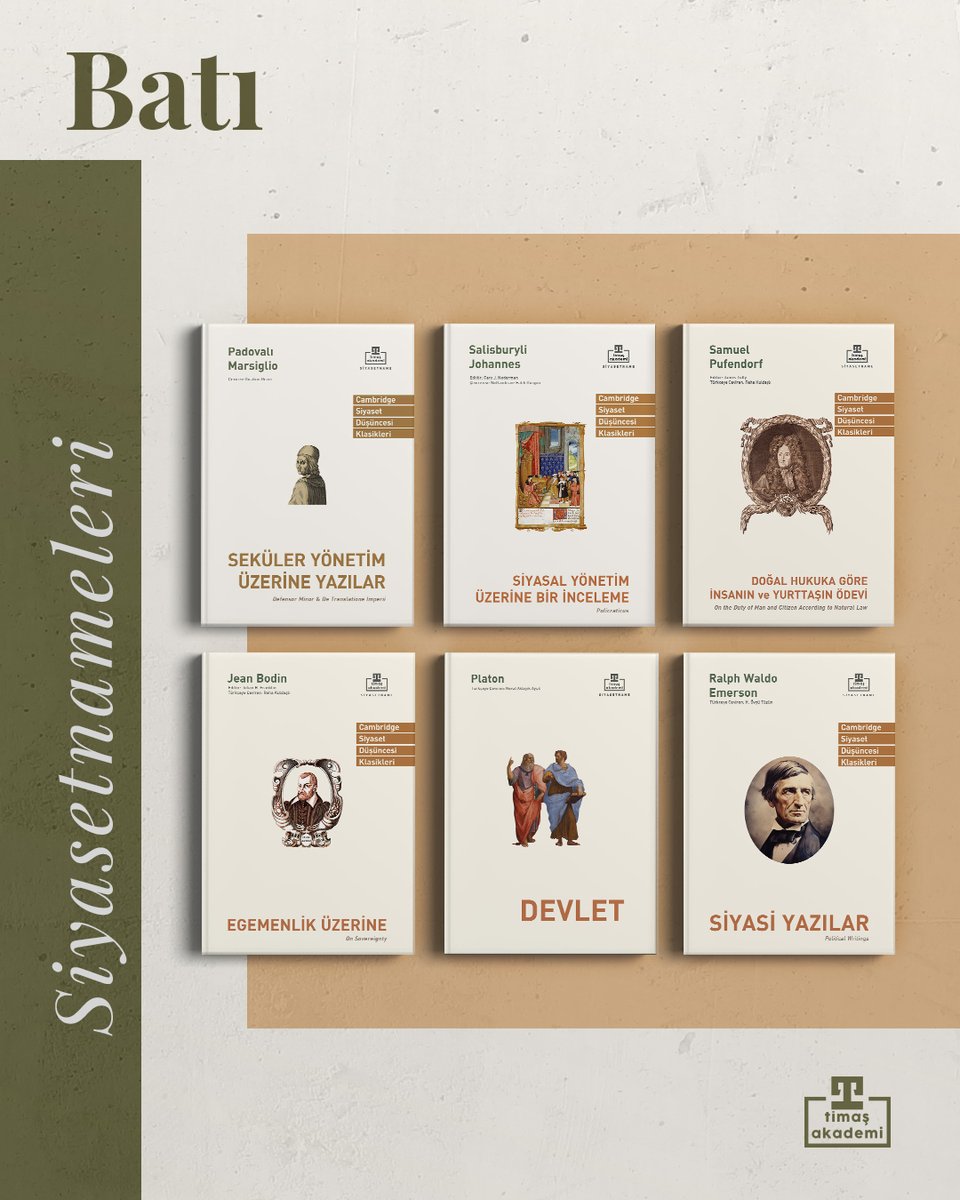 Timaş Akademi Batı Siyasetnameleri 📚

#siyasetname