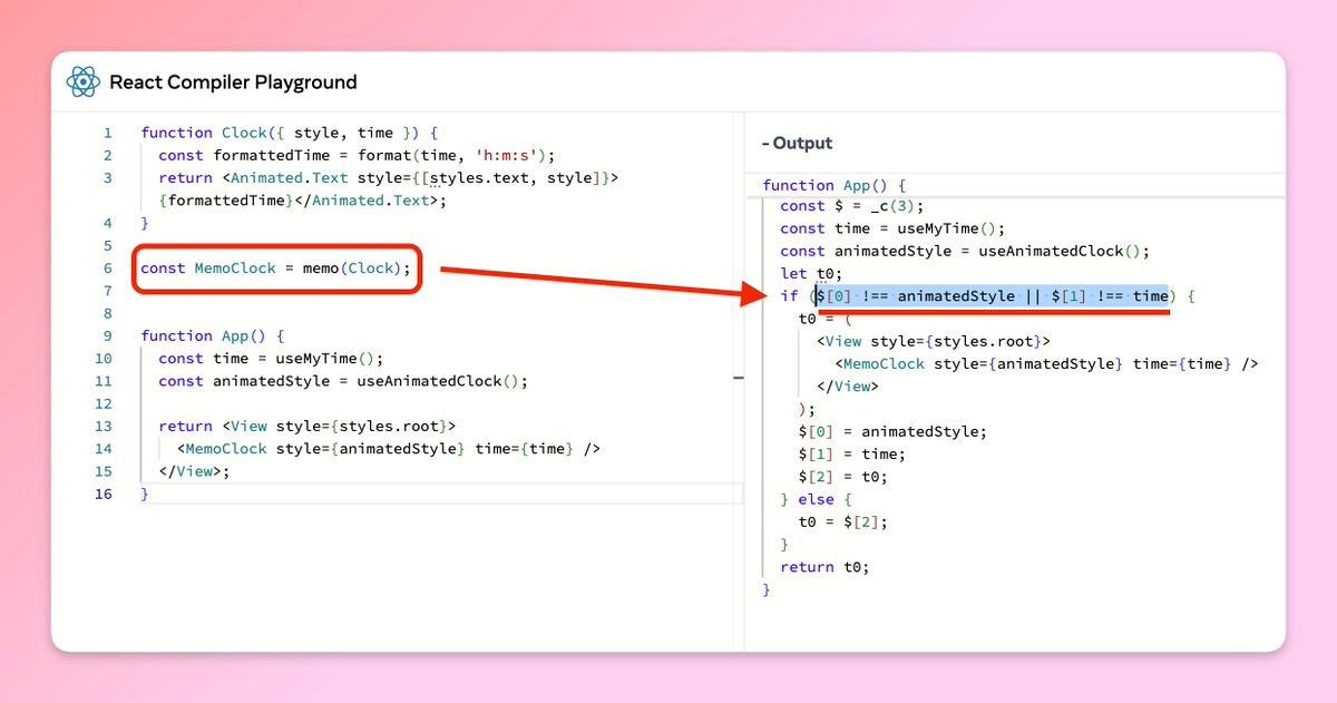 tell_me_mur's tweet image. React and React Native devs, listen up! 👂 If you're using React Compiler, please do NOT combine it with memo(...).
You're just doing double work, as the parent component will always check passed props. Let the compiler do its job!
#React #ReactNative #ReactCompiler