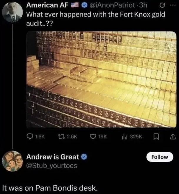 What happened to auditing Fort Knox?🤔