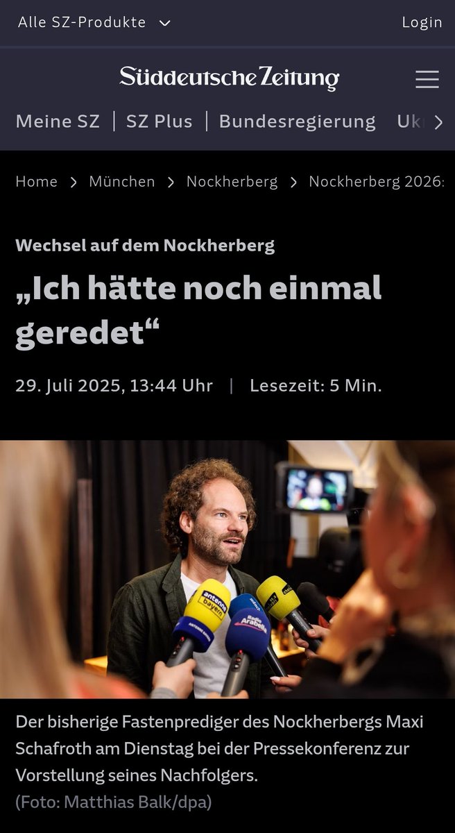 TinasBunte_Welt's tweet photo. Ich will nie wieder von Konservativen das Wort ‘Cancel Culture’ hören. Die haben beim Nockherberg gezeigt, wie schnell sie selbst zur Empörungsindustrie werden, wenn der Fastenprediger Witze über sie macht. Maxi Schafroth hat euch nicht gecancelt – aber ihr ihn schon. https://t.co/40xk5hkzNQ