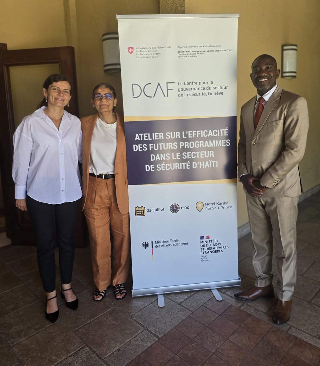We’ve wrapped up <a href="/DCAF_Geneva/">DCAF HQ</a> first mission in #Haiti where we connected with key players from Nat'l Police &amp; Armed Forces to the MSS mission &amp; Colombian Embassy. Eye-opening exchanges that'll directly feed into our security sector assessment. Thank you 🇨🇭 🇫🇷 🇩🇪 for your support.