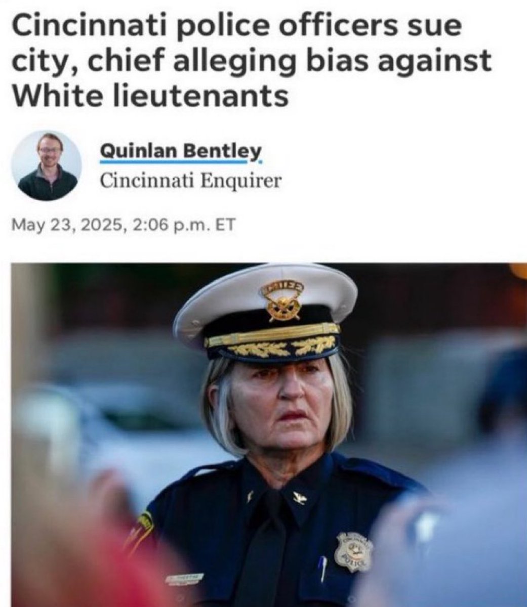 And there it is

Now do you see why Cincinnati crime is out of control and they didn’t comment on the jazz fest beatdown for days?

They have a racist, DEI police chief