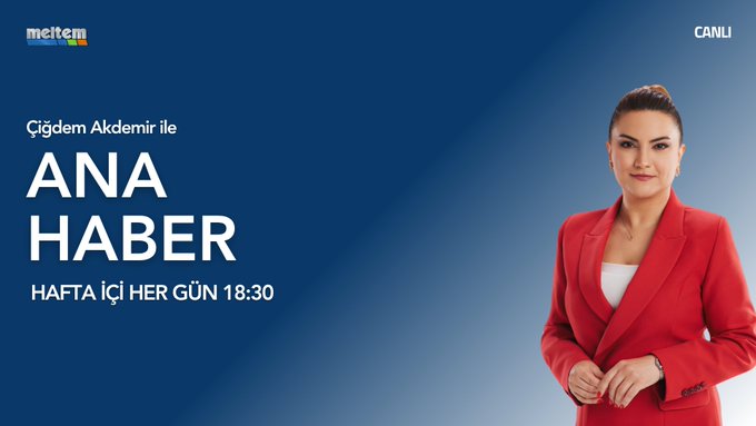 #ÇiğdemAkdemir ile #AnaHaber  saat 18:30'da #MeltemTV'de!  #Kandıramazsın  etiketiyle görüşlerinizi paylaşın, canlı yayında konuşalım!  Gündemi yakından takip etmek ve en güncel haberleri öğrenmek için bizi izlemeyi unutmayın.

<a href="/akdemircigdem/">Çiğdem Akdemir 🌟 🌙</a>
