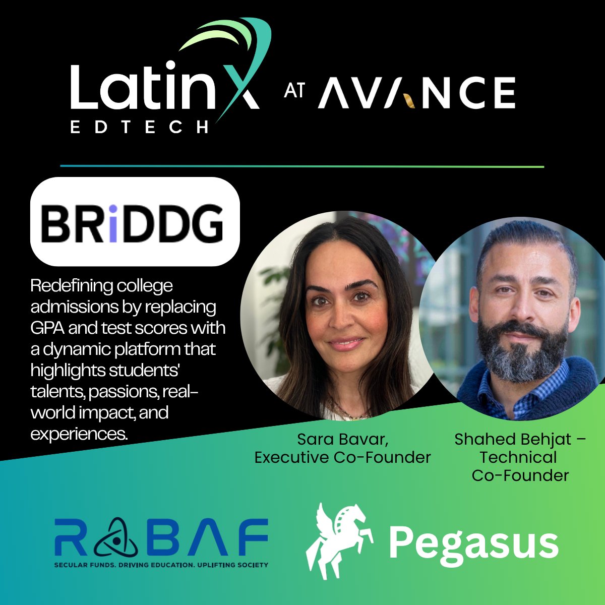 STTE Foundation (@sttefoundation) on Twitter photo ๐ฅ Startup Spotlight: <a href="/BRiDDGApp/">BRiDDG</a> is reimagining college admissionsโand theyโre pitching LIVE at the #PipelinePitch during #LatinXEdTech
๐ Digital portfolios. AI-guided storytelling. Real human admissions.
๐ Early bird: $499 thru July 31 โ LatinXEdTech.com
<a href="/edulabcapital/">EduLab Capital Partners</a> ๐ฅ Startup Spotlight: <a href="/BRiDDGApp/">BRiDDG</a> is reimagining college admissionsโand theyโre pitching LIVE at the #PipelinePitch during #LatinXEdTech
๐ Digital portfolios. AI-guided storytelling. Real human admissions.
๐ Early bird: $499 thru July 31 โ LatinXEdTech.com
<a href="/edulabcapital/">EduLab Capital Partners</a>