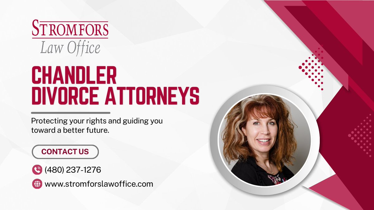 Going through a divorce? Protect your future with a Chandler divorce attorney who puts your needs first. 🤝 Stromfors Law Office is here to help.
📞 (480) 237-1276
🔗 stromforslawoffice.com/practice-areas… #DivorceAttorney #ChandlerAZ #FamilyLaw