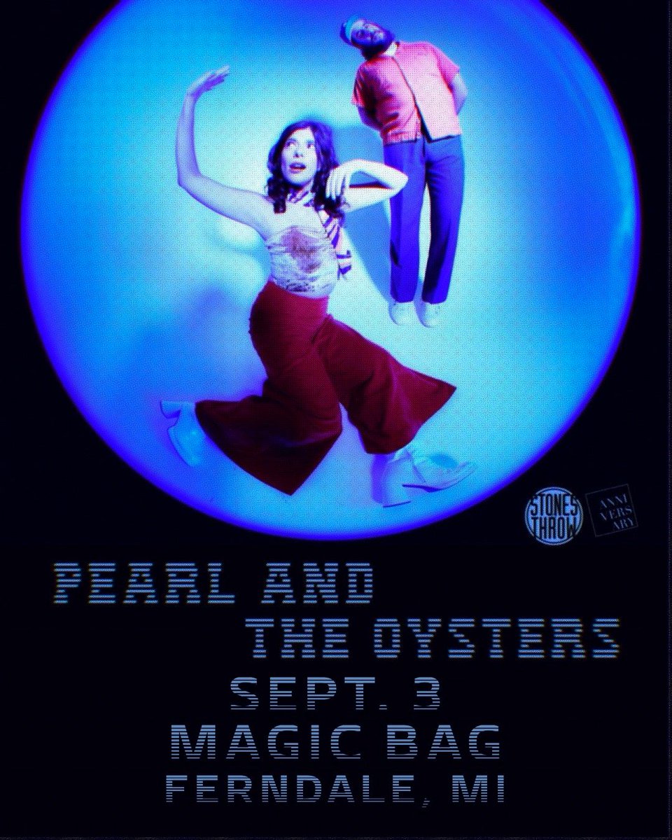 Magic Bag (@themagicbag) on Twitter photo 🖤NEW SHOW - ON SALE TODAY!!!🖤
The Magic Bag Presents
Pearl & The Oysters
Wed, Sept, 3 - Doors 7 pm - All Ages
Ticket Link: tinyurl.com/4cc7ex23
<a href="/stonesthrow/">Stones Throw</a> <a href="/AnniversaryARTS/">Anniversary Group</a>
<a href="/pearltheoysters/">Pearl & the Oysters</a> #Ferndale
#TheMagicBag #TagTheBag 🖤NEW SHOW - ON SALE TODAY!!!🖤
The Magic Bag Presents
Pearl & The Oysters
Wed, Sept, 3 - Doors 7 pm - All Ages
Ticket Link: tinyurl.com/4cc7ex23
<a href="/stonesthrow/">Stones Throw</a> <a href="/AnniversaryARTS/">Anniversary Group</a>
<a href="/pearltheoysters/">Pearl & the Oysters</a> #Ferndale
#TheMagicBag #TagTheBag