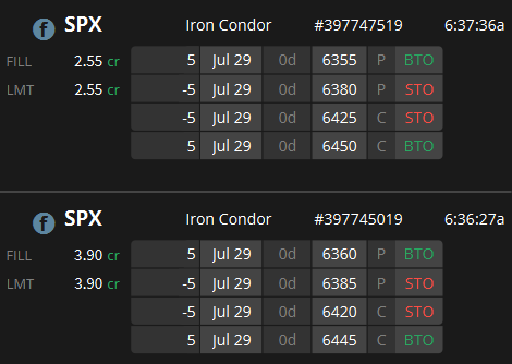 bluewhackadoo's tweet image. Happy Tuesday!  IV rank flat at 12.1. I put in two 5lot tranches, 35 and 45 pts wide between the shorts w/25$ wings, starting at 17-20Δ. GTC's are set at 40pct collecting 3225 in prem. #lizjny🍒
@Tony_BATtista @CVecchioFX