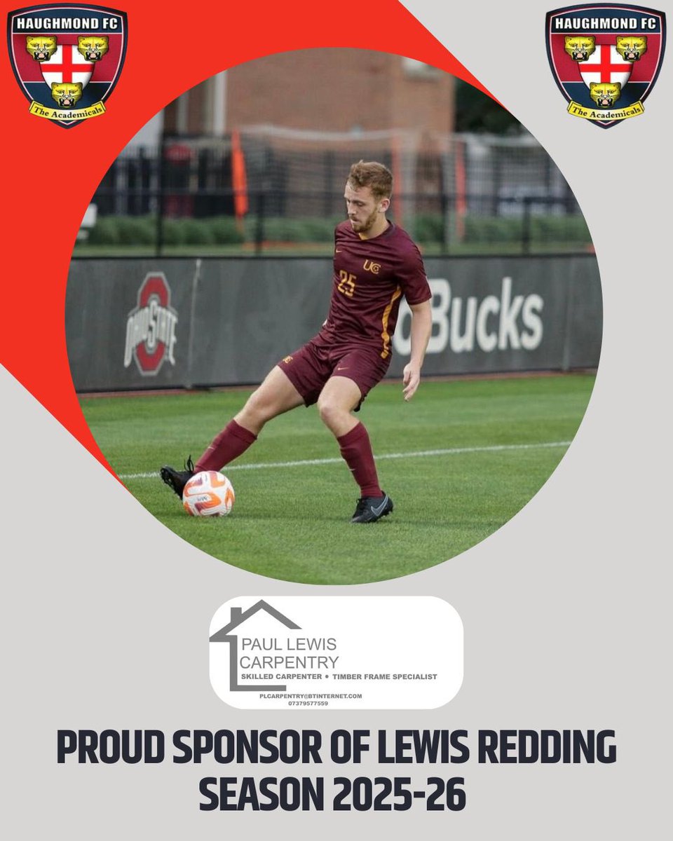 We are pleased to announce PLCarpentry as the sponsor of Lewi Redding for the 25/26 Season ⚽️

✉️plcarpentry@btinternet.com

#mond