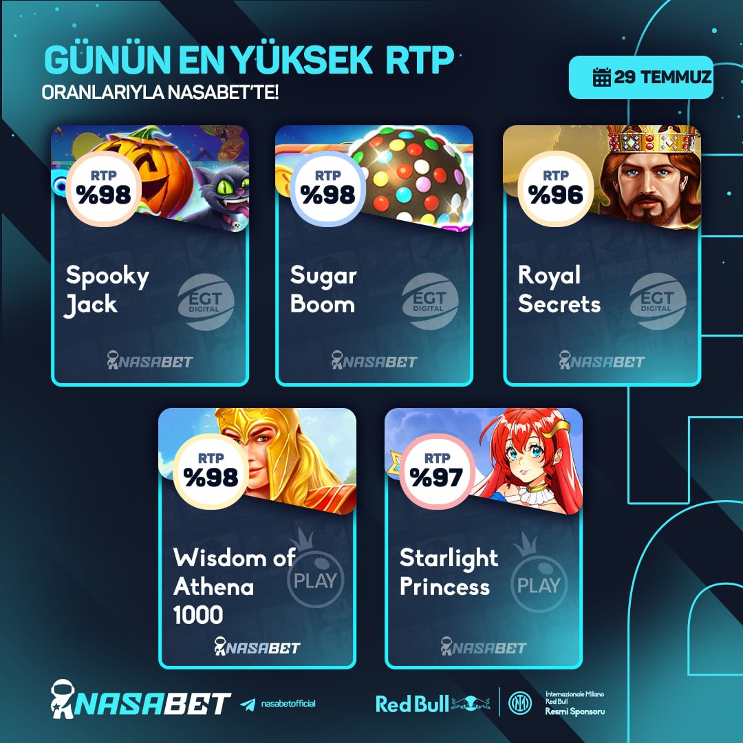 🍀 GÜNÜN EN YÜKSEK RTP'Lİ OYUNLARI NASABET'TE ! 

💲 HER GÜN PAYLAŞILACAK EN YÜKSEK KAZANDIRMA ORANINA SAHİP OYUNLARI DENE KAZAN ÇEK ! 

SADECE NASABET'TE

🍀 ŞANSIN MERKEZİNE HOŞGELDİN !

👉 t2m.co/nasatwitter