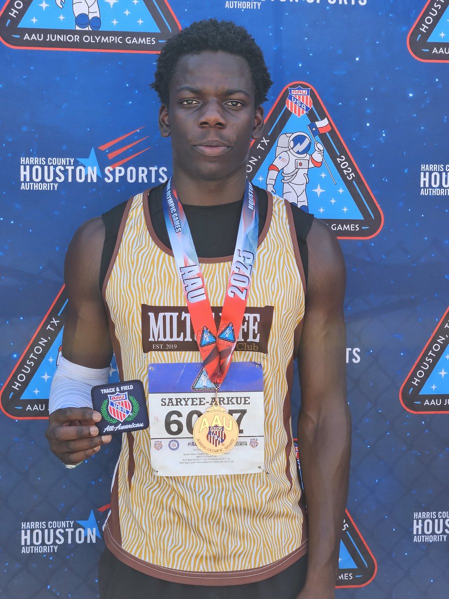 MHS Spartan Athletics (@mhsathletics4) on Twitter photo Congrats go out to Milton Hershey Schools newest AAU All American Thomas Saryee-Arkue'28. 7th place in the 15-16 javelin.  159-10 Congrats go out to Milton Hershey Schools newest AAU All American Thomas Saryee-Arkue'28. 7th place in the 15-16 javelin.  159-10