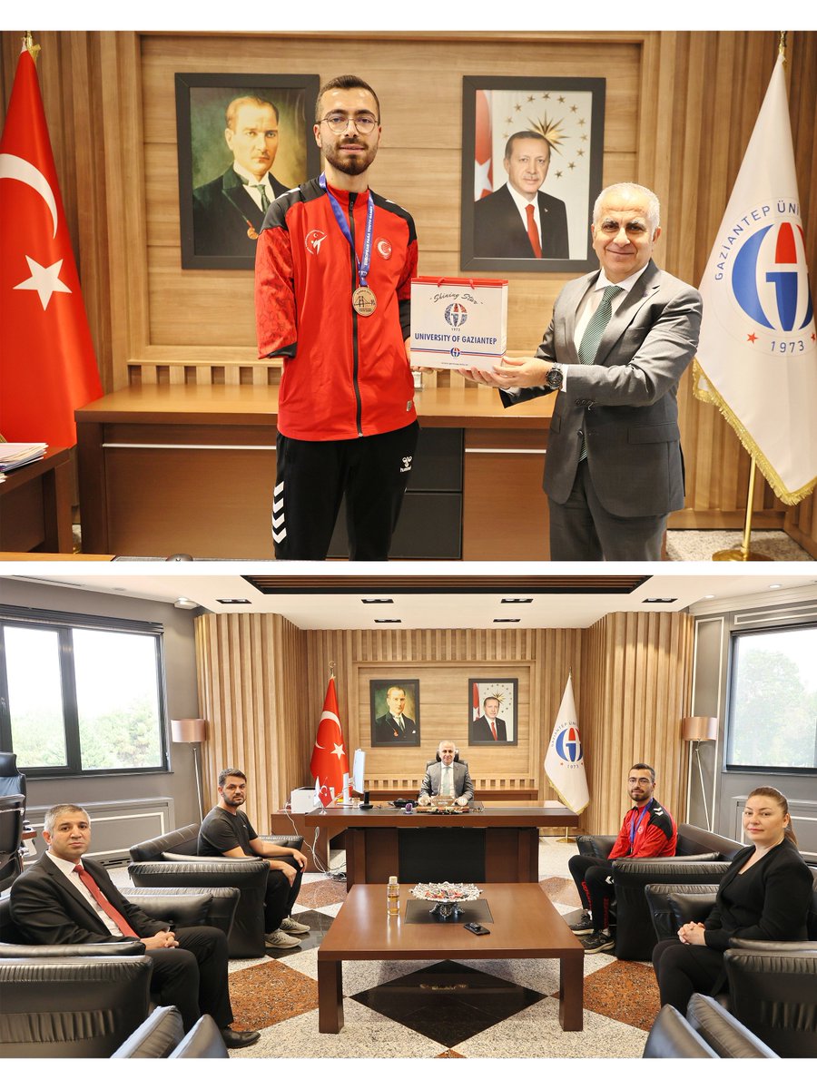 Gaziantep Üniversitesi (@gaziantepuniv) on Twitter photo AVRUPA ŞAMPİYONU OSMAN ERTÜRK’TEN REKTÖR DOĞAN’A ZİYARET
#GaziantepÜniversitesi Spor Bilimleri Fakültesi öğrencisi Osman Ertürk, Avrupa Para Gençlik Oyunları’nda Para Taekwondo +80 kg kategorisinde Avrupa şampiyonu olarak önemli bir başarıya imza attı.
➡️habermerkezi.gaziantep.edu.tr/2025/07/29/avr… AVRUPA ŞAMPİYONU OSMAN ERTÜRK’TEN REKTÖR DOĞAN’A ZİYARET
#GaziantepÜniversitesi Spor Bilimleri Fakültesi öğrencisi Osman Ertürk, Avrupa Para Gençlik Oyunları’nda Para Taekwondo +80 kg kategorisinde Avrupa şampiyonu olarak önemli bir başarıya imza attı.
➡️habermerkezi.gaziantep.edu.tr/2025/07/29/avr…