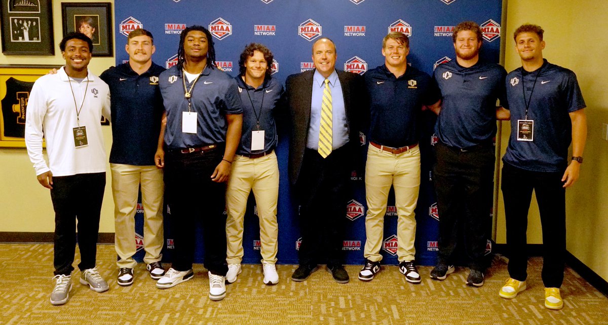 UCO Bronchos (@ucoathletics) on Twitter photo Our 2025 captains at MIAA Media Day.
Left to right:
DB, David Williams
FB, Andrew Carney
OL, Montriel Lee
QB, Jett Huff
HC, Adam Dorrel
LB, Jack Puckett
DL, Zacary Stilwell
RB, Jaylen Cottrell
<a href="/ucobronchofb/">UCO Football</a> x #RollChos Our 2025 captains at MIAA Media Day.
Left to right:
DB, David Williams
FB, Andrew Carney
OL, Montriel Lee
QB, Jett Huff
HC, Adam Dorrel
LB, Jack Puckett
DL, Zacary Stilwell
RB, Jaylen Cottrell
<a href="/ucobronchofb/">UCO Football</a> x #RollChos
