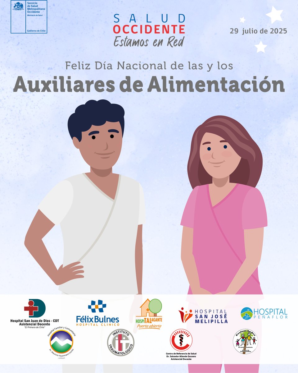 Servicio de Salud Occidente (@saludoccidente) on Twitter photo En este día martes enviamos un afectuoso saludo a todas las y los auxiliares de alimentación de nuestra Red de <a href="/SaludOccidente/">Servicio de Salud Occidente</a> En este día martes enviamos un afectuoso saludo a todas las y los auxiliares de alimentación de nuestra Red de <a href="/SaludOccidente/">Servicio de Salud Occidente</a>