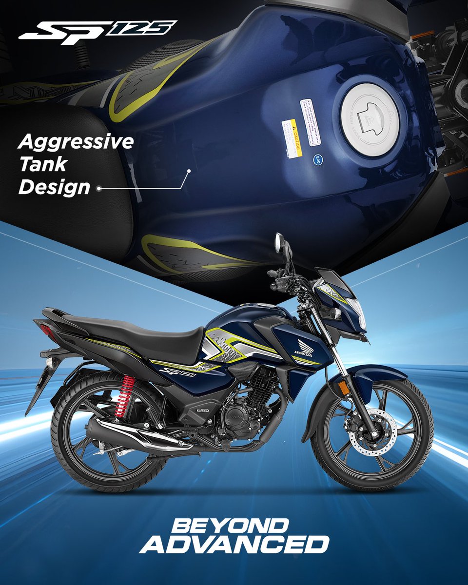 honda2wheelerin's tweet photo. Featuring a sculpted, muscular fuel tank, the Honda SP125 boasts a striking design that enhances its sharp, modern aesthetics.
#Honda #Honda2Wheelers #ThePowerOfDreams #SP125 #BeAdvanced https://t.co/inqCIw45cu