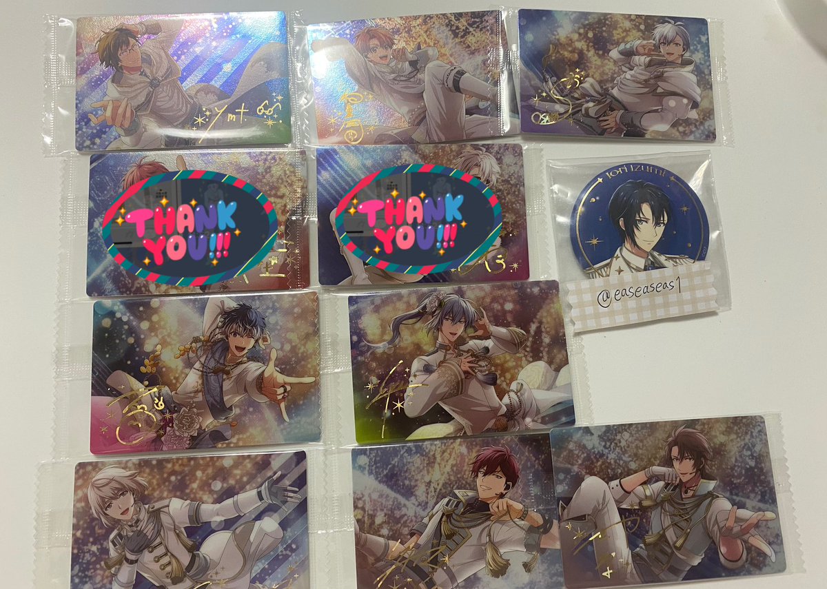 easeaseas1's tweet photo. 【再掲】【交換】アイドリッシュセブン アイナナ ウエハース 25 

譲：大和 三月 壮五 百 千
        巳波 トウマ 虎於
        
求：一織

★郵送交換
★同絵柄同士の交換
1点からでも歓迎です。
よろしくお願いいたします。 https://t.co/zTGX6sBwJZ
