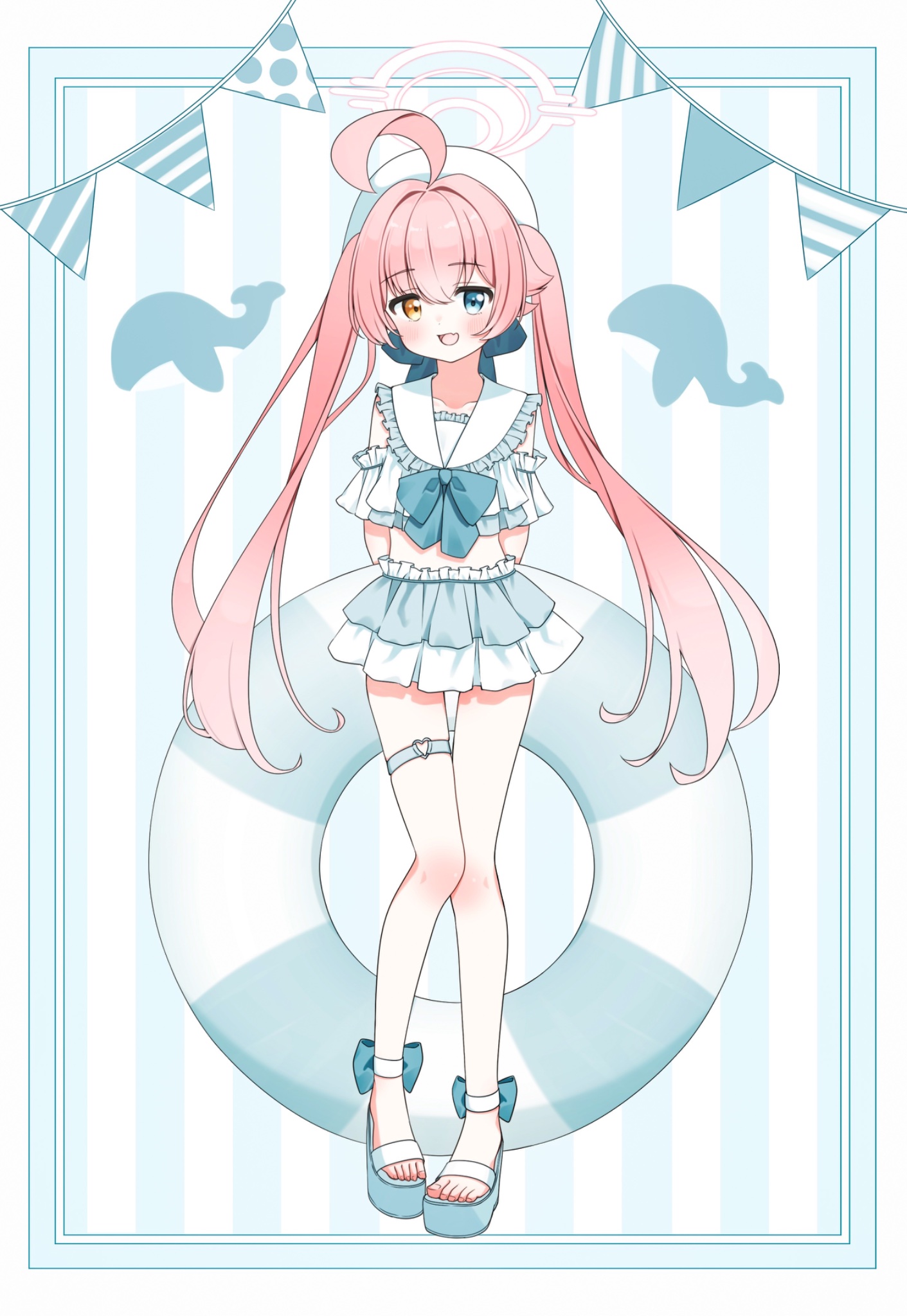 夏コミ ぱんやかわ C104 ブルアカ ポニテホシノ 直筆イラスト ミニ色紙 夏コミ ぱんやかわ C104 ブルアカ ポニテホシノ 直筆イラスト