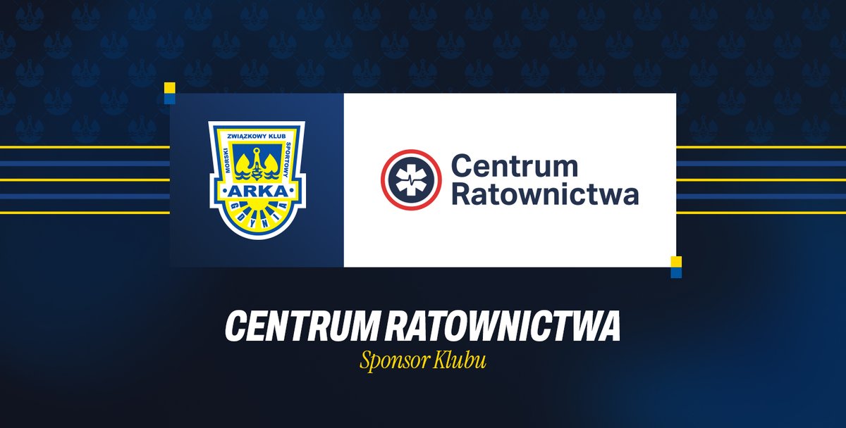 ✍️ 𝗖𝗲𝗻𝘁𝗿𝘂𝗺 𝗥𝗮𝘁𝗼𝘄𝗻𝗶𝗰𝘁𝘄𝗮 Sponsorem Arki Gdynia. 🟡🔵

𝑾𝒊𝒆̨𝒄𝒆𝒋: arka.gdynia.pl/news,25633-cen…

Dziękujemy za zaufanie! 🤝