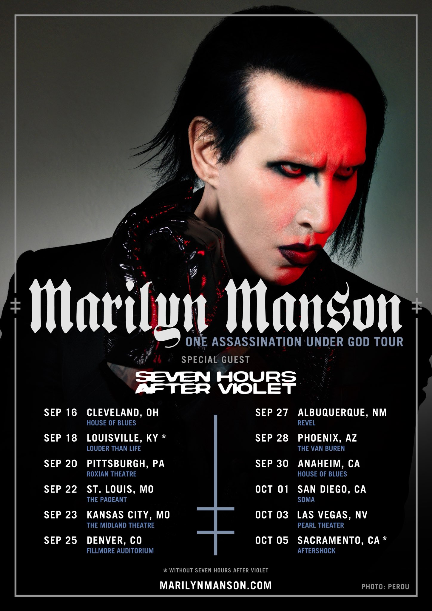 ミュージシャン Marilyn Manson X-LARGE 666” Rare Marilyn Manson tour 1997 Size X-Large (23.5” x 31