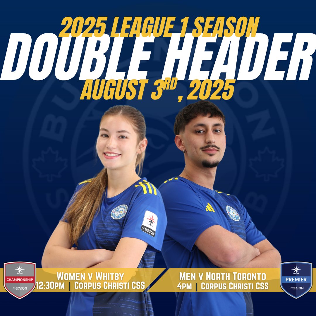 It’s GAME TIME! 🔥 Our League 1 teams are back on Sunday, August 3rd for a big home match! 
#League1Ontario #WeAreBayhawks