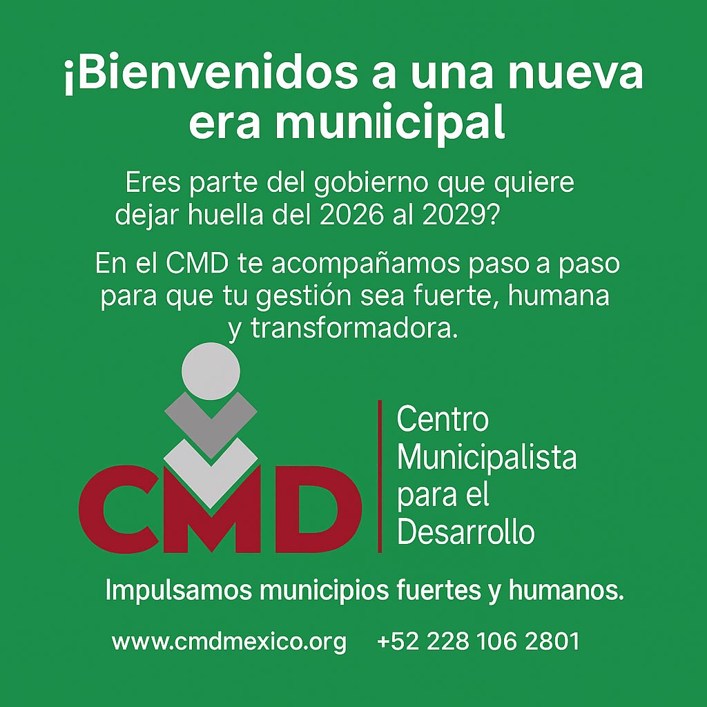 Conoce más en cmdmexico.org o envíanos un WhatsApp al +52 2281062801