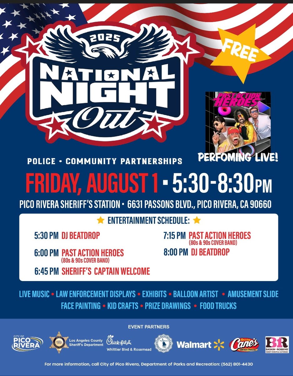 You're Invited! Please join us for #nationalnightout on Friday, August 1st at 5:30 PM! #lasd