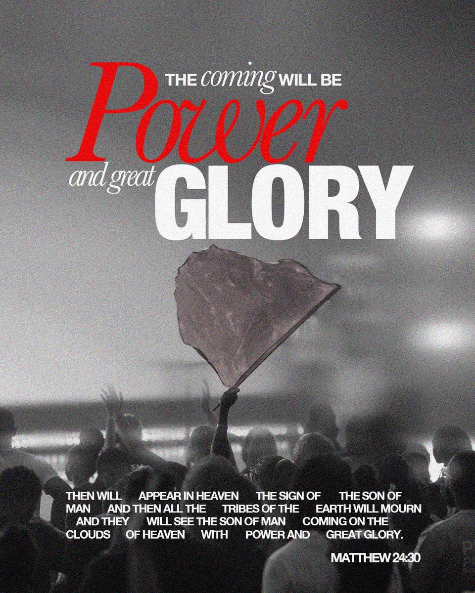 Brothers and Sisters, Jesus is coming again, just as He promised.  Matthew 24:30 declares that the Son of Man will appear in the sky, and all will see His glory. 🕊️

The Second Coming is not distant theology; it’s an urgency to live like the end is coming. In these last days, may