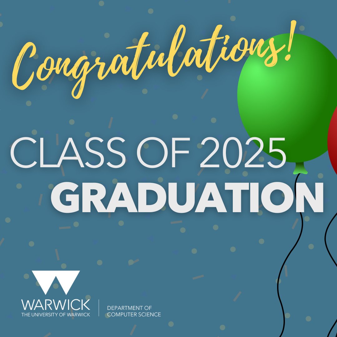We really enjoyed celebrating with our fantastic graduating students on Friday 🎓👏

Our full list of academic prize winners can be found here: warwick.ac.uk/fac/sci/dcs/ne…

We would like to wish all our graduates all the best in their future work or study ⭐️