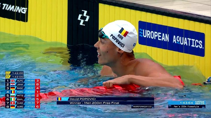 Felicitări, David Popovici! 
O nouă medalie de aur la Campionatele Mondiale de Natație!