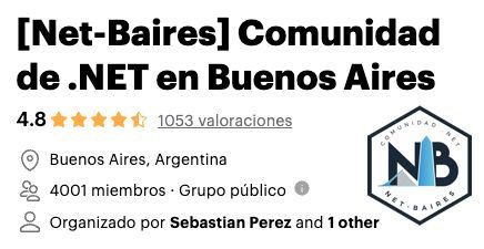 sebaleoperez's tweet photo. ¡Somos 4000 en @netbaires! 🎉
Gracias por ser parte de esta comunidad .NET que sigue creciendo en Argentina 🇦🇷
¿Todavía no te sumaste?
👉 https://t.co/YChktoSkcD 
#NetBaires #DotNet #ComunidadTech https://t.co/8Ygl9Fl2E6